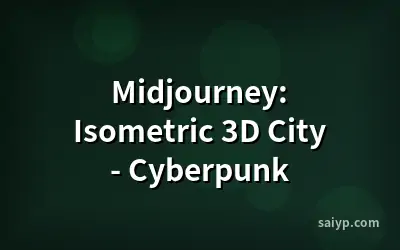 Midjourney: Isometric 3D City - Cyberpunk