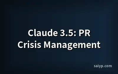 Claude 3.5: PR Crisis Management