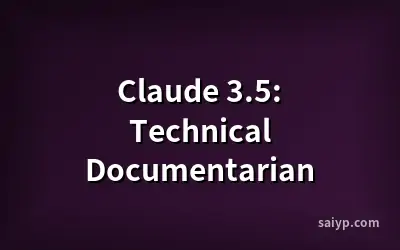 Claude 3.5: Technical Documentarian