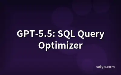 GPT-5.5: SQL Query Optimizer