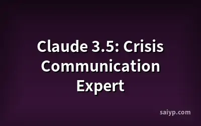 Claude 3.5: Crisis Communication Expert