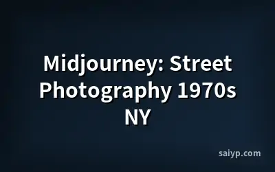 Midjourney: Street Photography 1970s NY