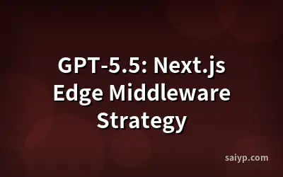 GPT-5.5: Next.js Edge Middleware Strategy