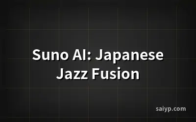 Suno AI: Japanese Jazz Fusion