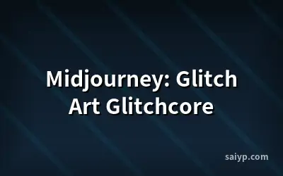 Midjourney: Glitch Art Glitchcore