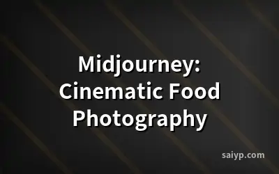 Midjourney: Cinematic Food Photography