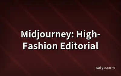 Midjourney: High-Fashion Editorial