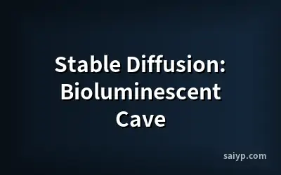 Stable Diffusion: Bioluminescent Cave