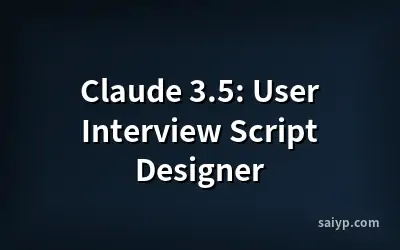 Claude 3.5: User Interview Script Designer