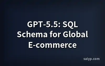 GPT-5.5: SQL Schema for Global E-commerce