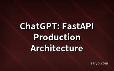 ChatGPT: FastAPI Production Architecture