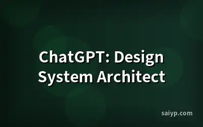 ChatGPT: Design System Architect