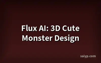 Flux AI: 3D Cute Monster Design