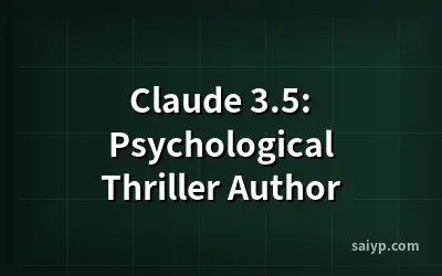 Claude 3.5: Psychological Thriller Author