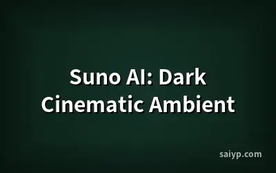 Suno AI: Dark Cinematic Ambient