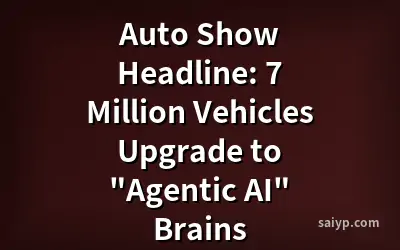 Auto Show Headline: 7 Million Vehicles Upgrade to "Agentic AI" Brains