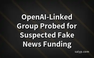 OpenAI-Linked Group Probed for Suspected Fake News Funding