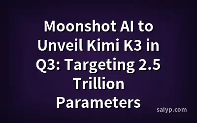 Moonshot AI to Unveil Kimi K3 in Q3: Targeting 2.5 Trillion Parameters