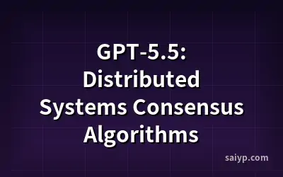 GPT-5.5: Distributed Systems Consensus Algorithms