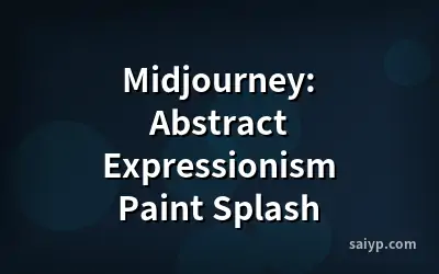Midjourney: Abstract Expressionism Paint Splash