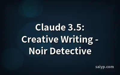 Claude 3.5: Creative Writing - Noir Detective