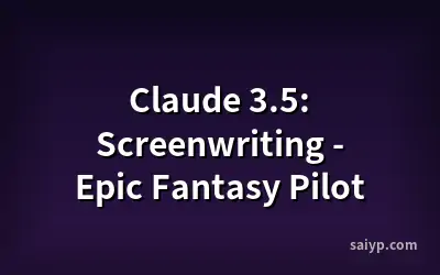 Claude 3.5: Screenwriting - Epic Fantasy Pilot