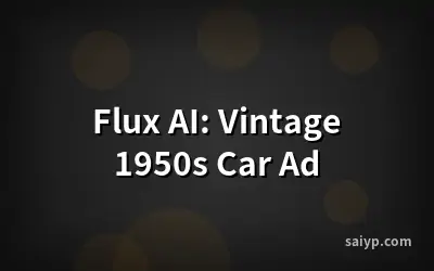 Flux AI: Vintage 1950s Car Ad