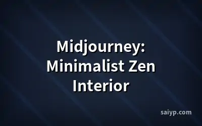 Midjourney: Minimalist Zen Interior