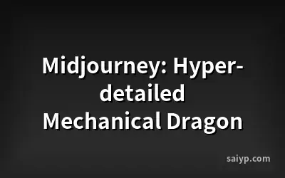 Midjourney: Hyper-detailed Mechanical Dragon