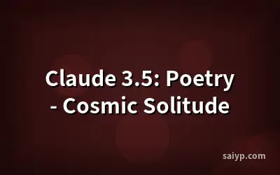Claude 3.5: Poetry - Cosmic Solitude