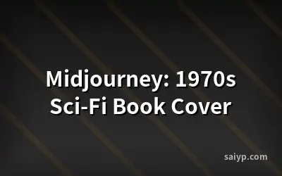 Midjourney: 1970s Sci-Fi Book Cover