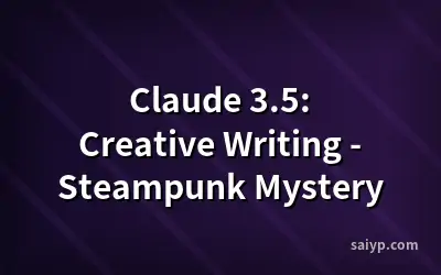 Claude 3.5: Creative Writing - Steampunk Mystery
