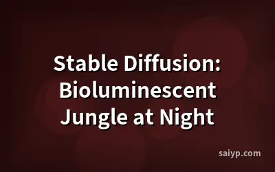 Stable Diffusion: Bioluminescent Jungle at Night