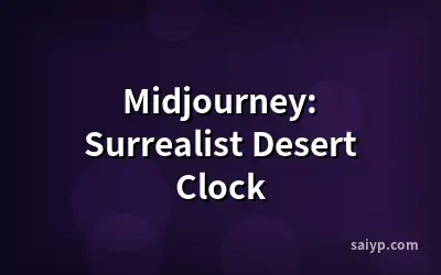 Midjourney: Surrealist Desert Clock