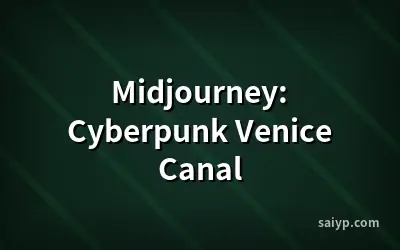 Midjourney: Cyberpunk Venice Canal