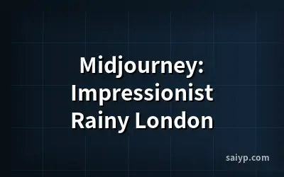 Midjourney: Impressionist Rainy London