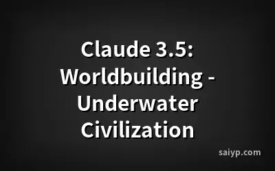 Claude 3.5: Worldbuilding - Underwater Civilization