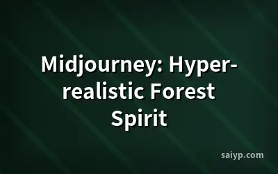 Midjourney: Hyper-realistic Forest Spirit