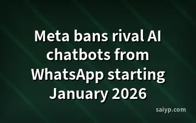 Meta bans rival AI chatbots from WhatsApp starting January 2026