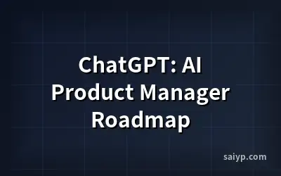 ChatGPT: AI Product Manager Roadmap
