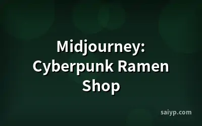 Midjourney: Cyberpunk Ramen Shop