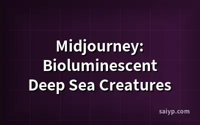 Midjourney: Bioluminescent Deep Sea Creatures