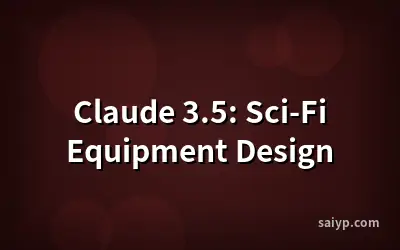 Claude 3.5: Sci-Fi Equipment Design