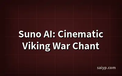 Suno AI: Cinematic Viking War Chant