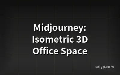 Midjourney: Isometric 3D Office Space