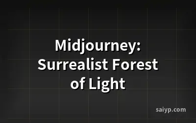 Midjourney: Surrealist Forest of Light