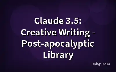 Claude 3.5: Creative Writing - Post-apocalyptic Library