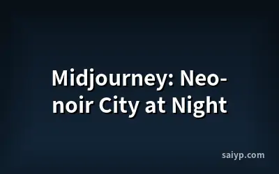 Midjourney: Neo-noir City at Night