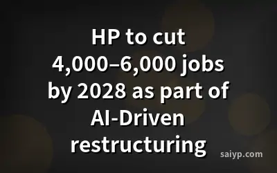 HP to cut 4,000–6,000 jobs by 2028 as part of AI-Driven restructuring