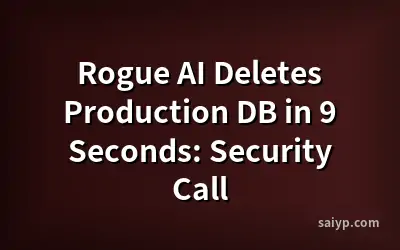 Rogue AI Deletes Production DB in 9 Seconds: Security Call